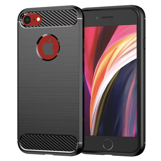 Funda para Apple iPhone SE (2022) / SE (2020), Techsuit, Carbono, Negra