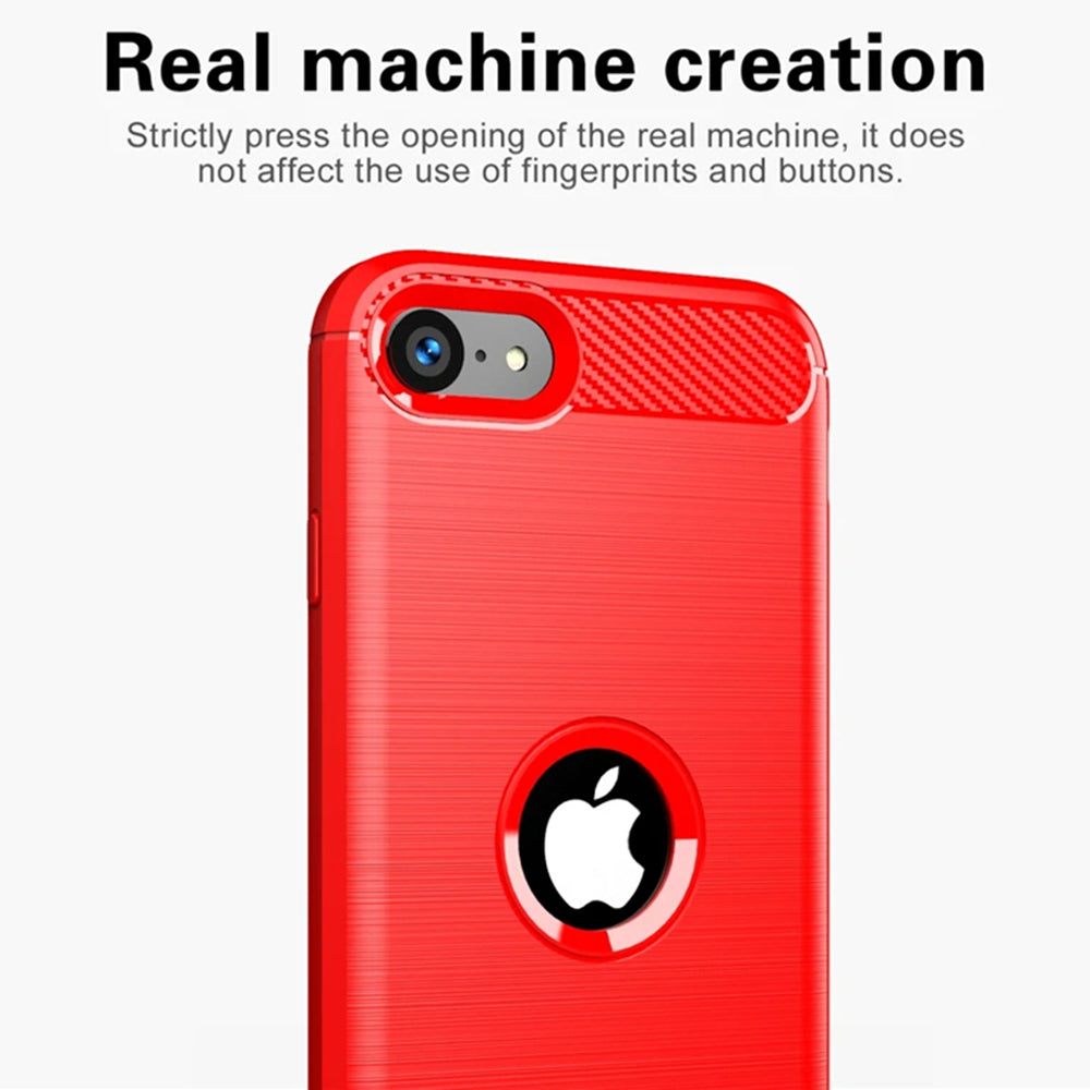 Funda para Apple iPhone SE (2022) / SE (2020), Techsuit, Carbono, Negra