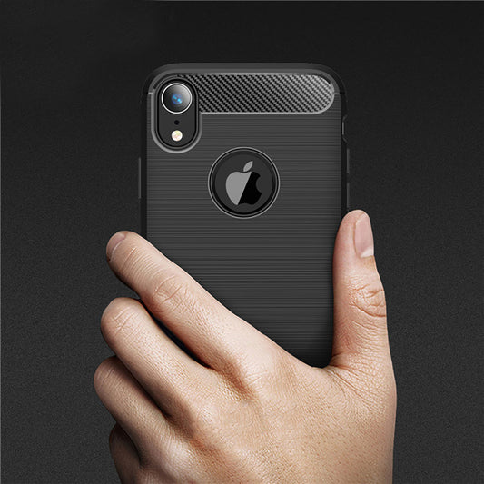 Funda para Apple iPhone XR, Techsuit, Carbono, Negra