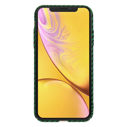 Funda para Apple iPhone XR, Techsuit, Carbonite FiberShell, Verde