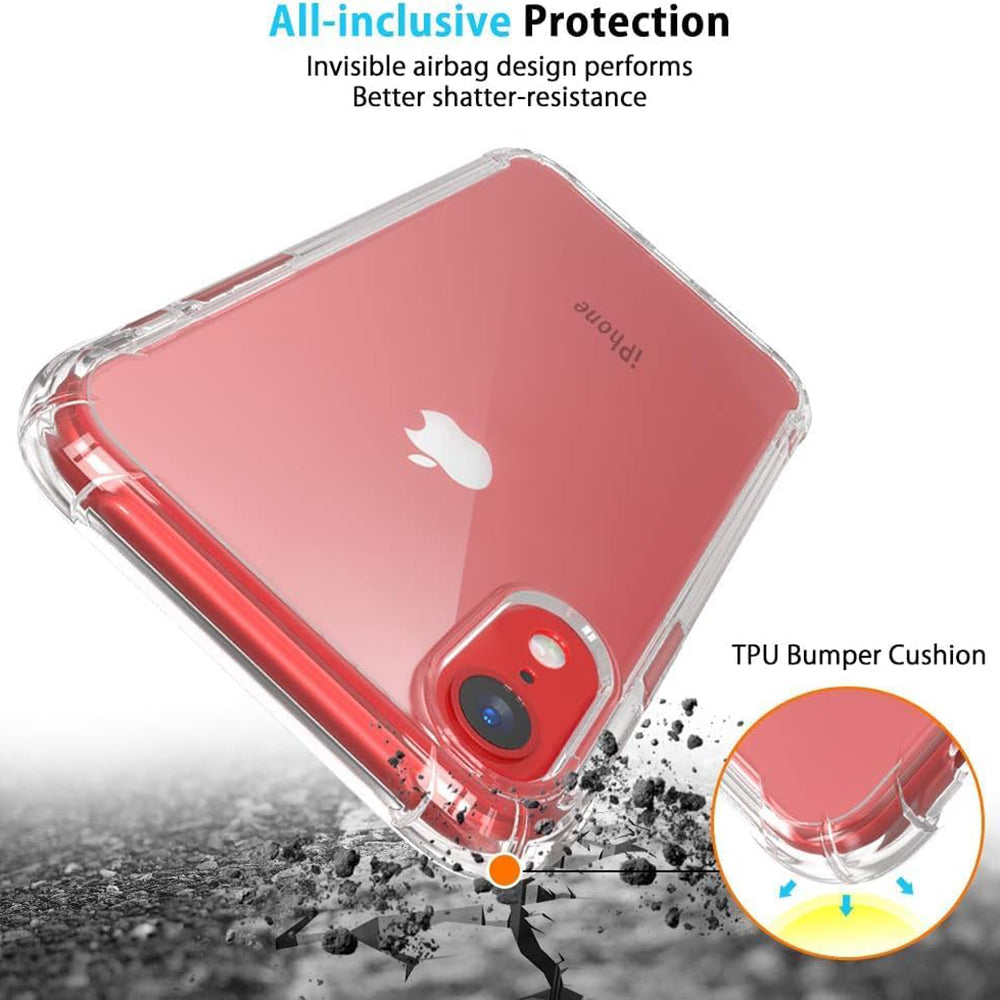 Funda para Apple iPhone XR, Techsuit, Antichoque Transparente, Transparente