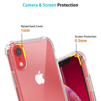 Funda para Apple iPhone XR, Techsuit, Antichoque Transparente, Transparente