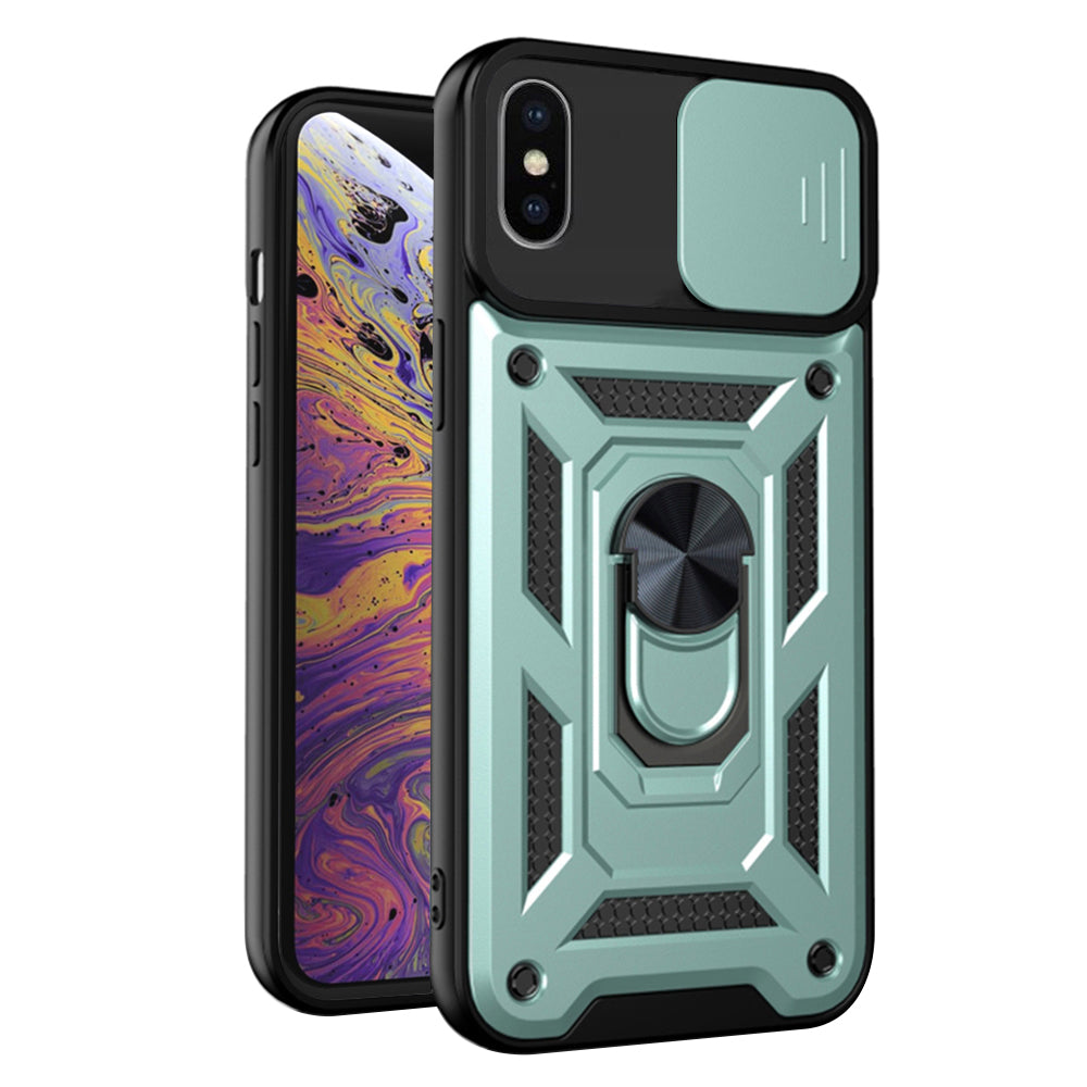 Funda para Apple iPhone XS Max, Techsuit, CamShield, Verde