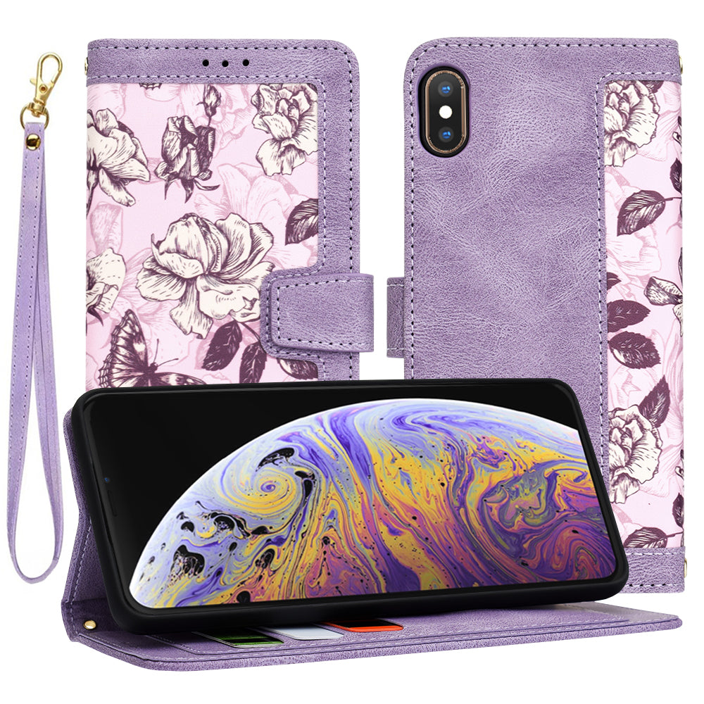 Case for Apple iPhone XS Max, Techsuit, FlipCraft, Purple