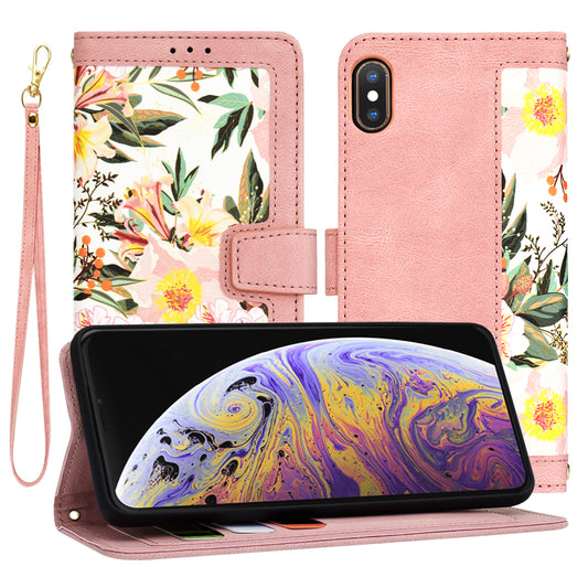 Funda para Apple iPhone XS Max, Techsuit, FlipCraft, Rosa