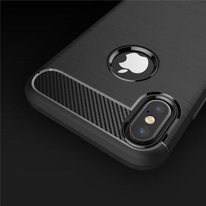 Funda para Apple iPhone XS / X, Techsuit, Carbono, Negra