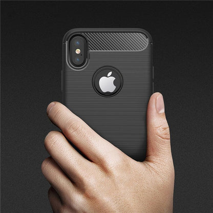 Funda para Apple iPhone XS / X, Techsuit, Carbono, Negra