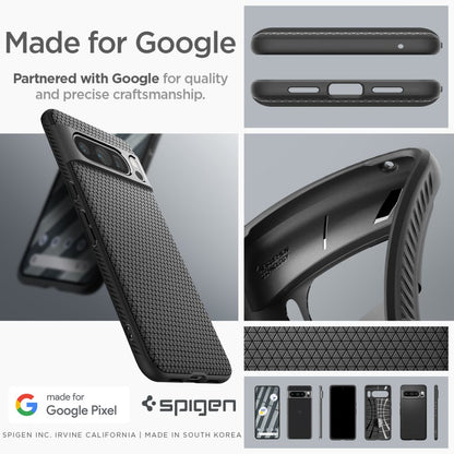 Funda para Google Pixel 8 Pro, Spigen, Liquid Air Matte, Negro ACS06311