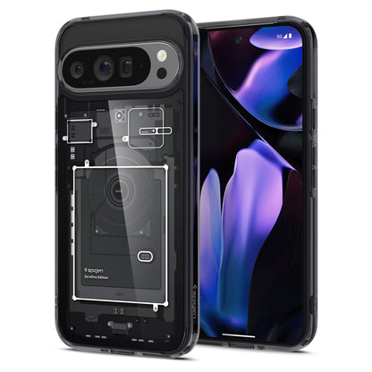 Funda para Google Pixel 9 Pro XL, Spigen, Ultra Hybrid Zero One, Negro ACS07722 