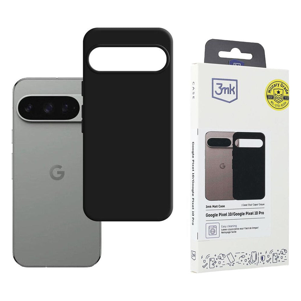 Funda para Google Pixel 10 Pro / 10, 3MK, Negra Mate