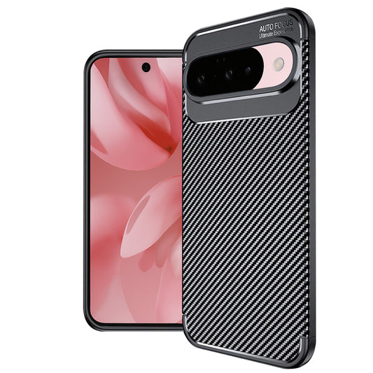 Funda para Google Pixel 10 Pro / 10, Techsuit, Fibra de Carbon, Negra