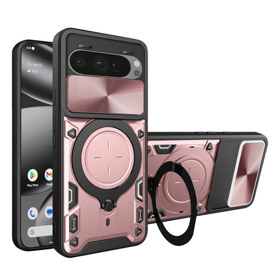 Funda para Google Pixel 10 Pro XL, Techsuit, CamGuard Pro, Rosa Dorado