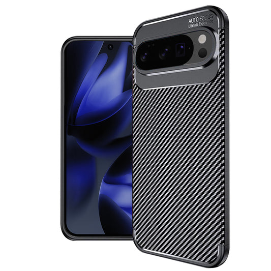 Funda para Google Pixel 10 Pro XL, Techsuit, Fibra de Carbon, Negra