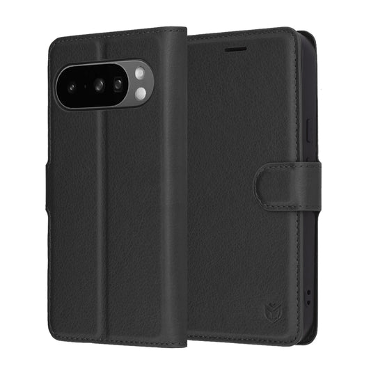 Funda para Google Pixel 10 Pro XL, Techsuit, Leather Folio, Negra