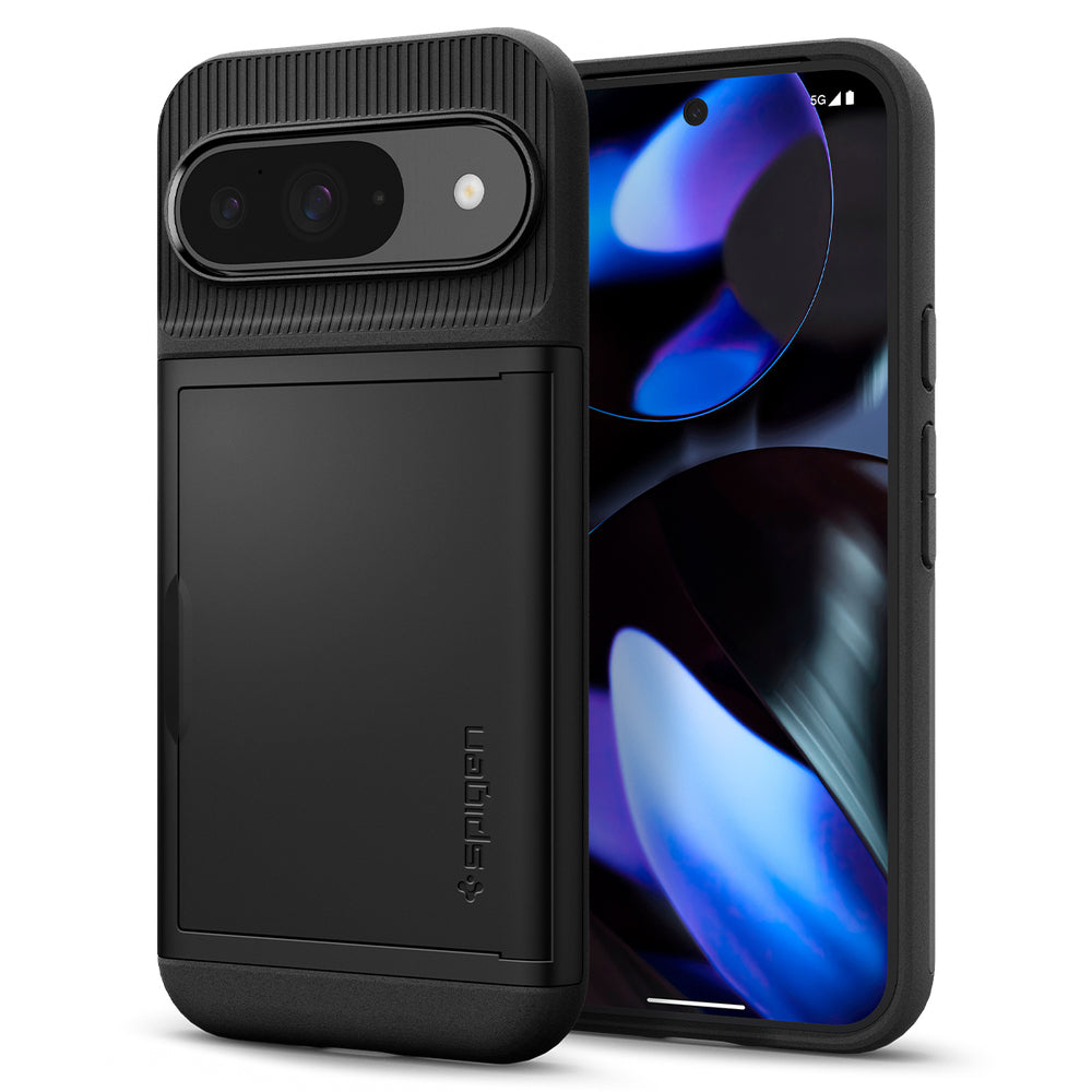 Funda para Google Pixel 9/9 Pro, Spigen, Slim Armor CS, Negro ACS07695 