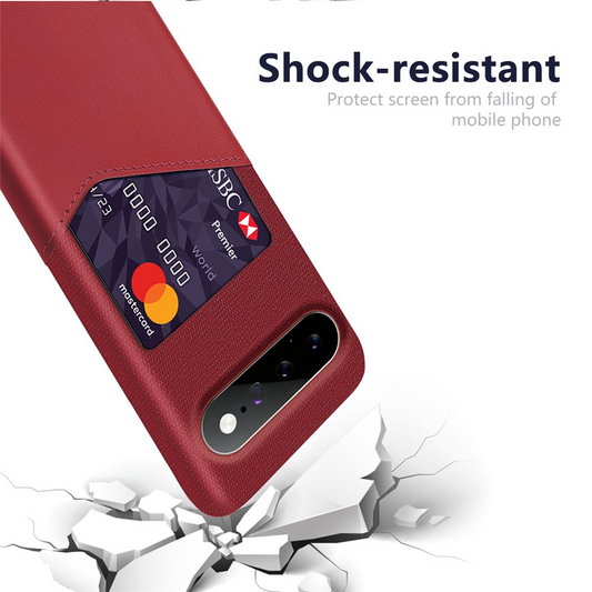 Funda para Google Pixel 11 Pro XL, OEM, Porta Tarjetas, Roja