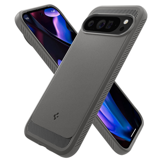 Funda para Google Pixel 9 Pro XL, Spigen, Rugged Armor, Gris ACS07784