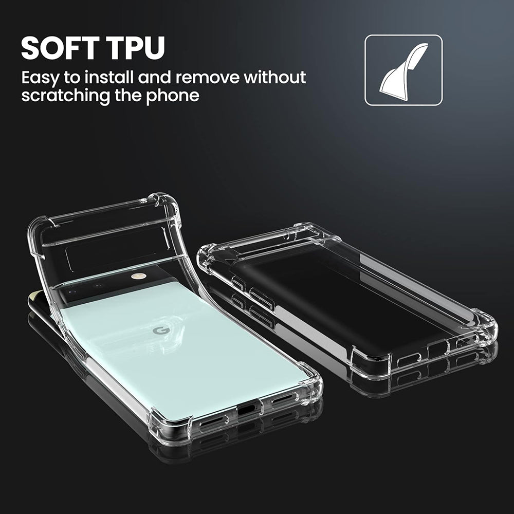 Case for Google Pixel 6, Techsuit, Shockproof Clear, Transparent