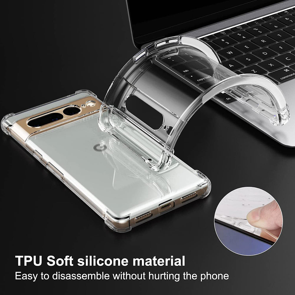Funda para Google Pixel 7 Pro, Techsuit, Antigolpes Transparente, Transparente