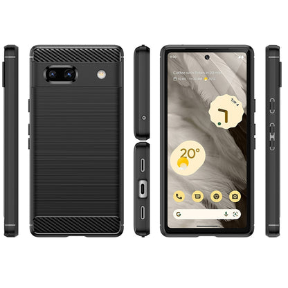 Funda para Google Pixel 7a, Techsuit, Carbono, Negra