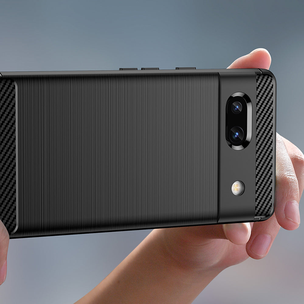 Funda para Google Pixel 7a, Techsuit, Carbono, Negra
