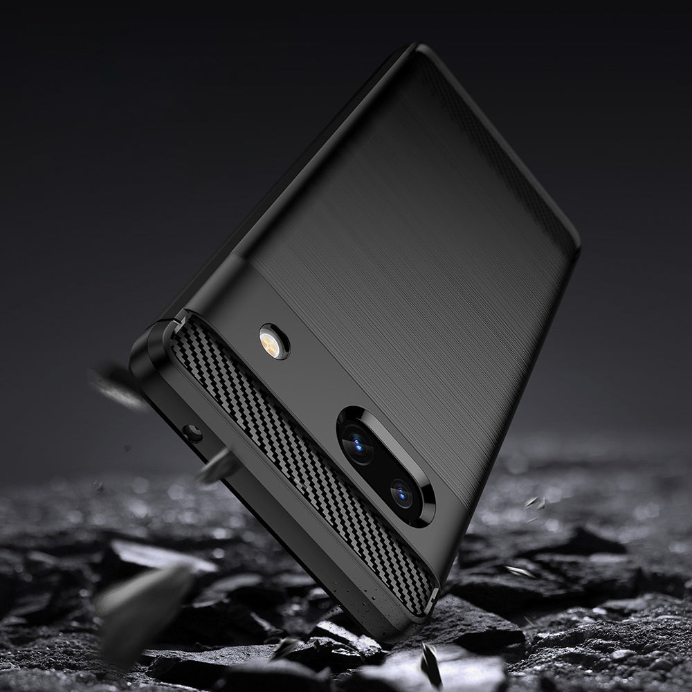 Funda para Google Pixel 7a, Techsuit, Carbono, Negra