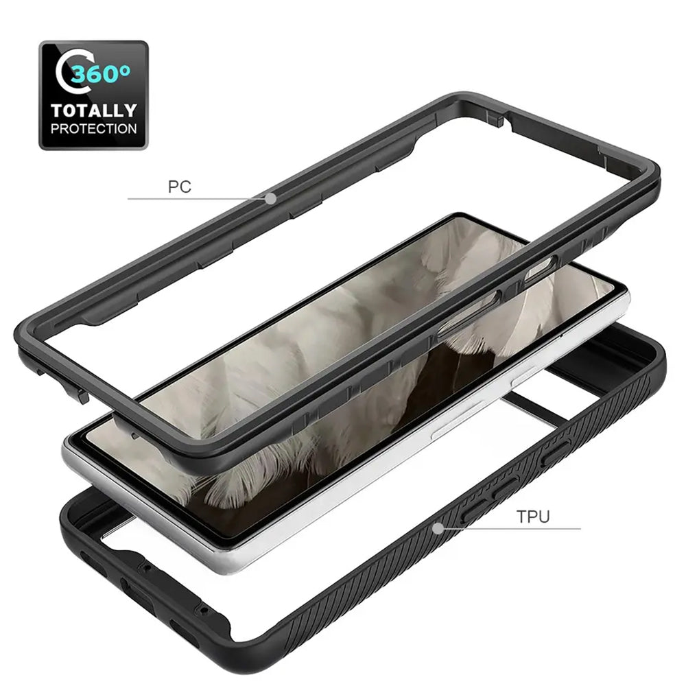 Funda para Google Pixel 7a, Techsuit, Defense360 Pro, Negra