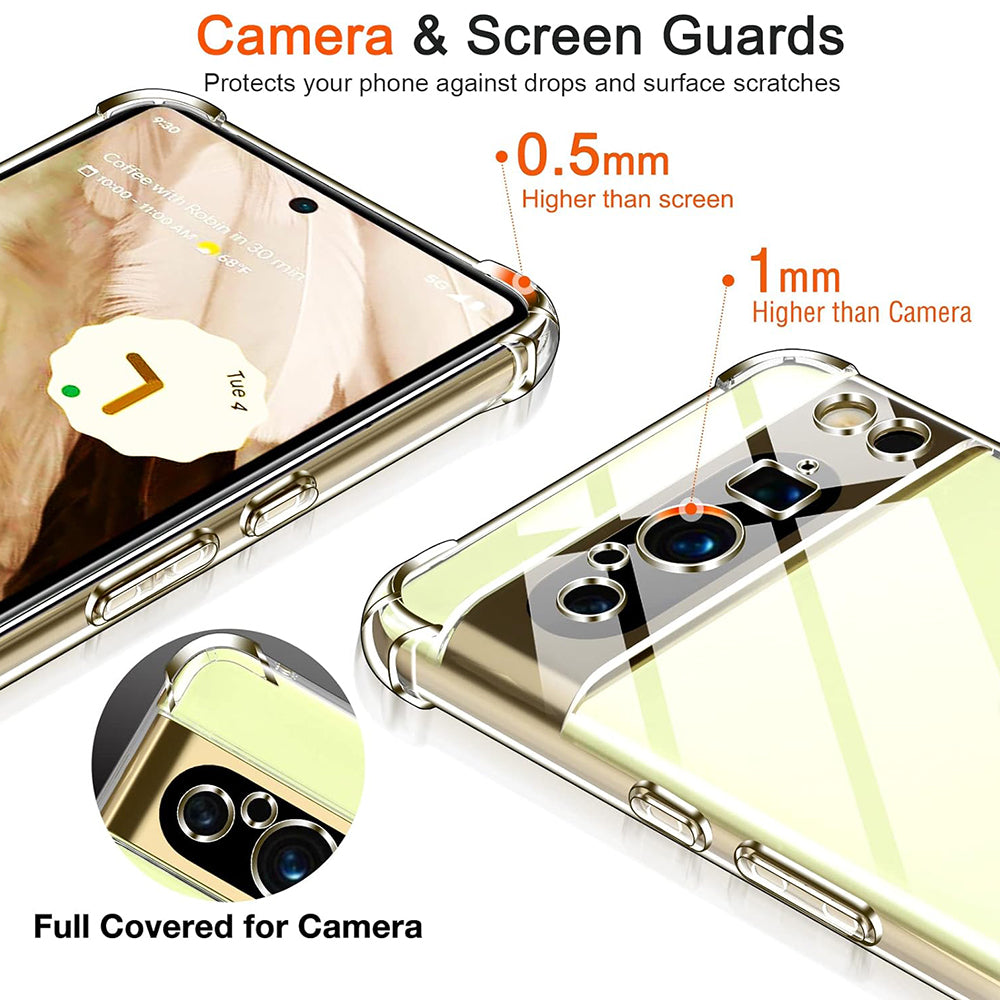 Funda para Google Pixel 8 Pro, Techsuit, Antigolpes Transparente, Transparente
