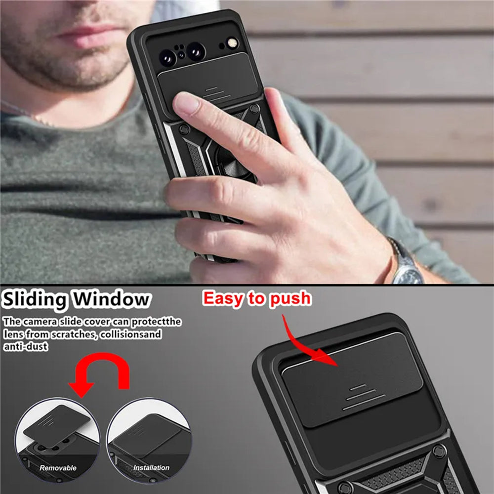 Funda para Google Pixel 8, Techsuit, CamShield, Negra