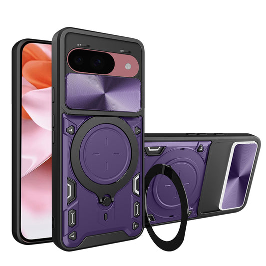 Funda para Google Pixel 9 / 9 Pro, Techsuit, CamGuard Pro, Morado