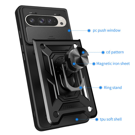Funda para Google Pixel 9 / 9 Pro, Techsuit, CamShield, Rosa