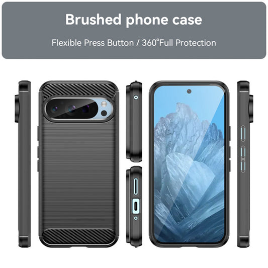 Funda para Google Pixel 9 / 9 Pro, Techsuit, Carbono, Negra