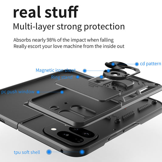 Funda para Google Pixel 9 Pro Fold, Techsuit, CamShield, Azul