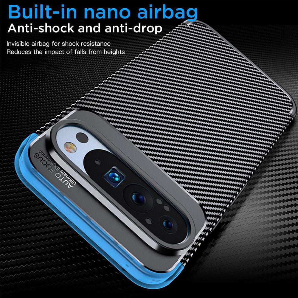 Case for Google Pixel 9 Pro, Techsuit, CarbonFiber, Black