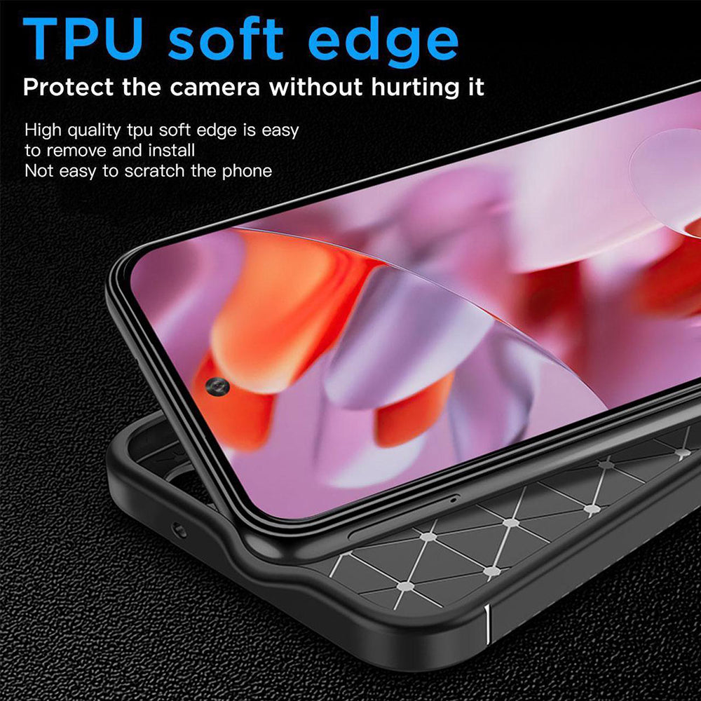 Case for Google Pixel 9 Pro, Techsuit, CarbonFiber, Black