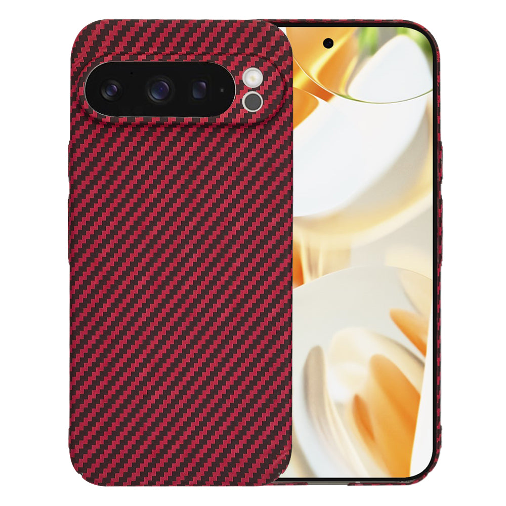 Funda para Google Pixel 9 Pro, Techsuit, Carbonite FiberShell, Roja