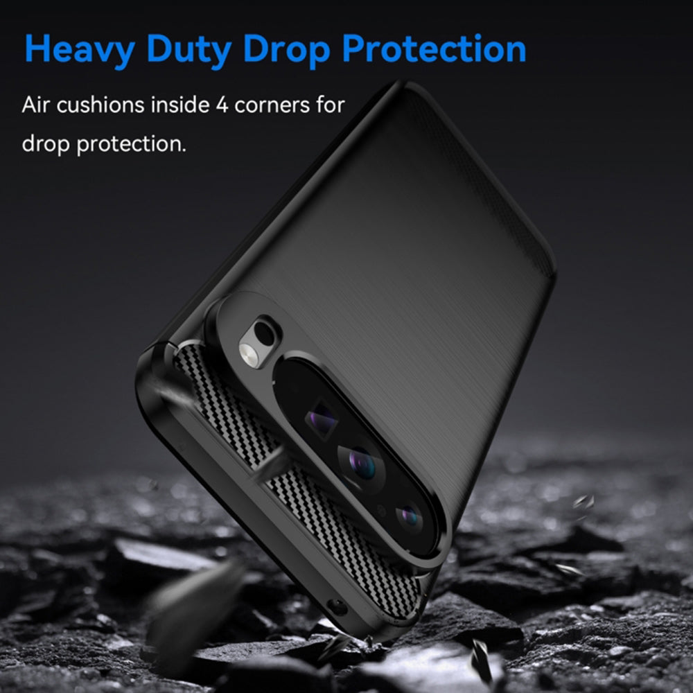 Funda para Google Pixel 9 Pro XL, Techsuit, Carbono, Negra