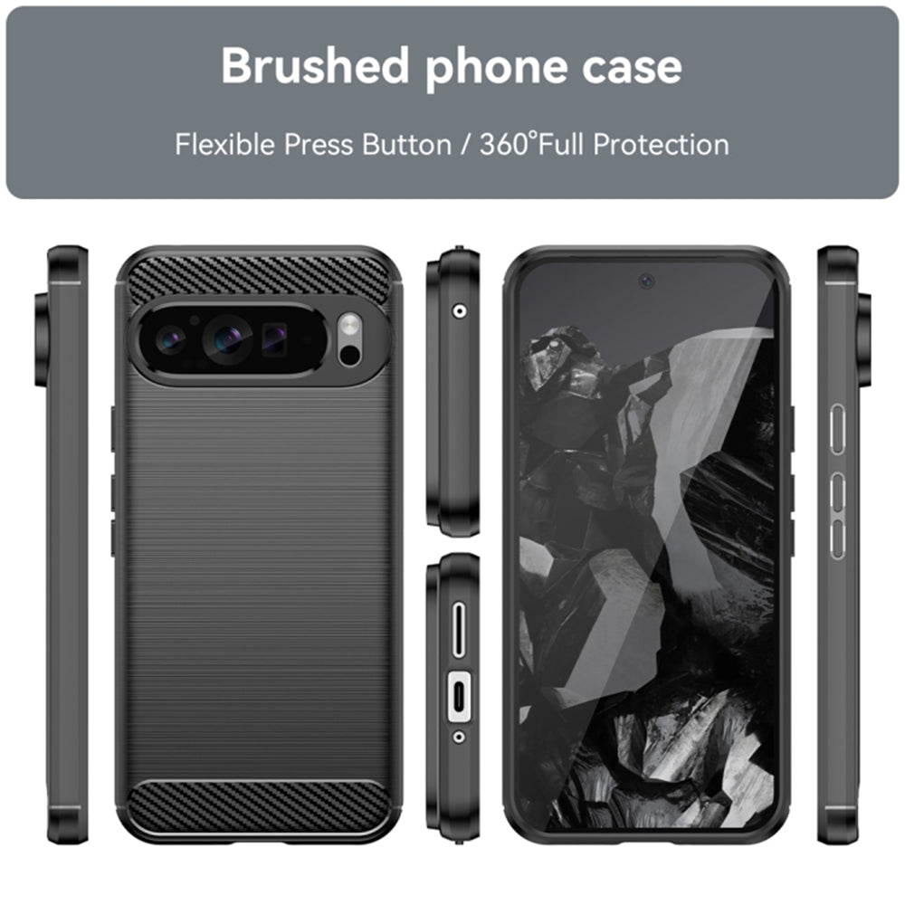 Funda para Google Pixel 9 Pro XL, Techsuit, Carbono, Negra