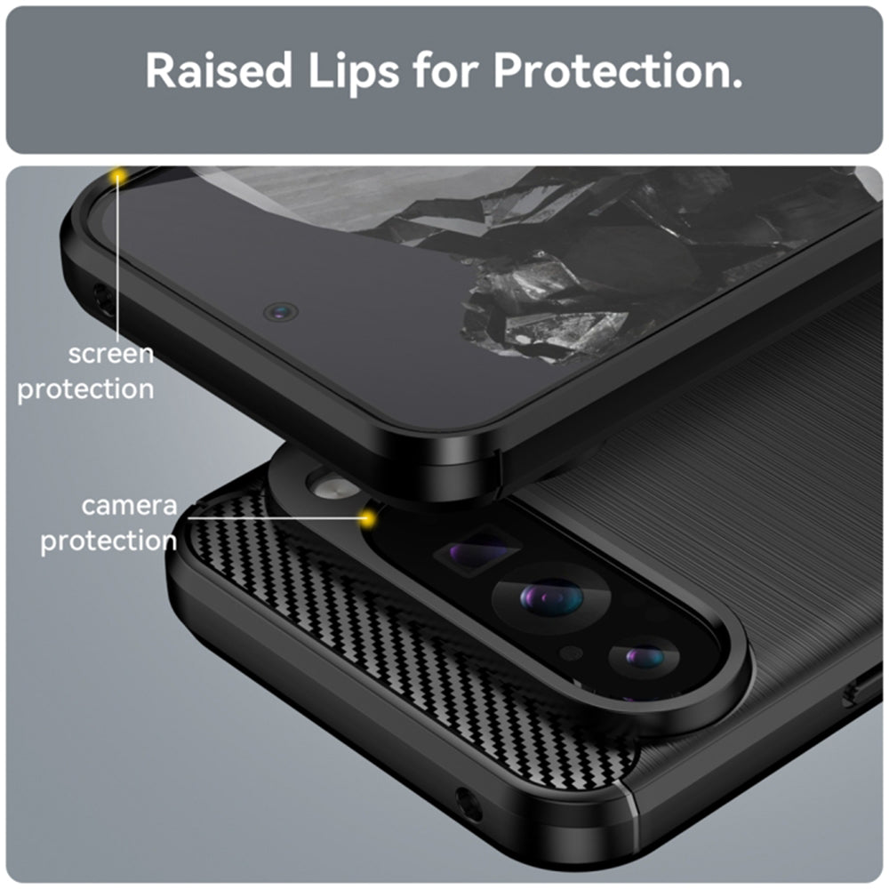 Funda para Google Pixel 9 Pro XL, Techsuit, Carbono, Negra