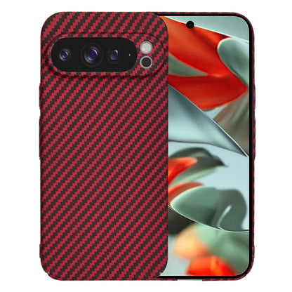 Funda para Google Pixel 9 Pro XL, Techsuit, Carbonite FiberShell, Roja