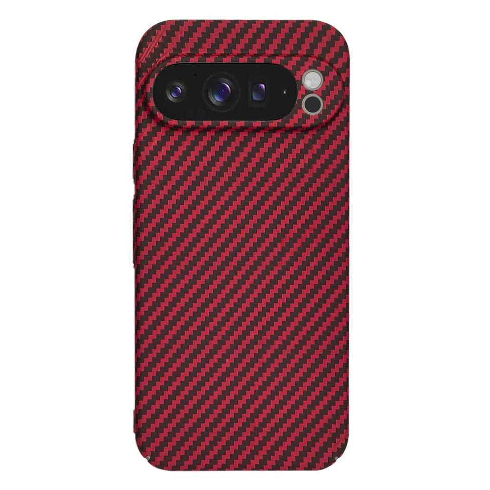 Funda para Google Pixel 9 Pro XL, Techsuit, Carbonite FiberShell, Roja