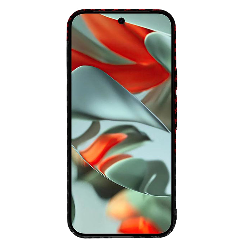 Funda para Google Pixel 9 Pro XL, Techsuit, Carbonite FiberShell, Negra Roja