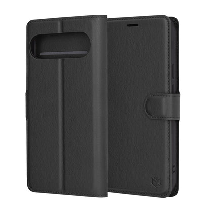 Funda para Google Pixel 9 Pro XL, Techsuit, Leather Folio, Negra