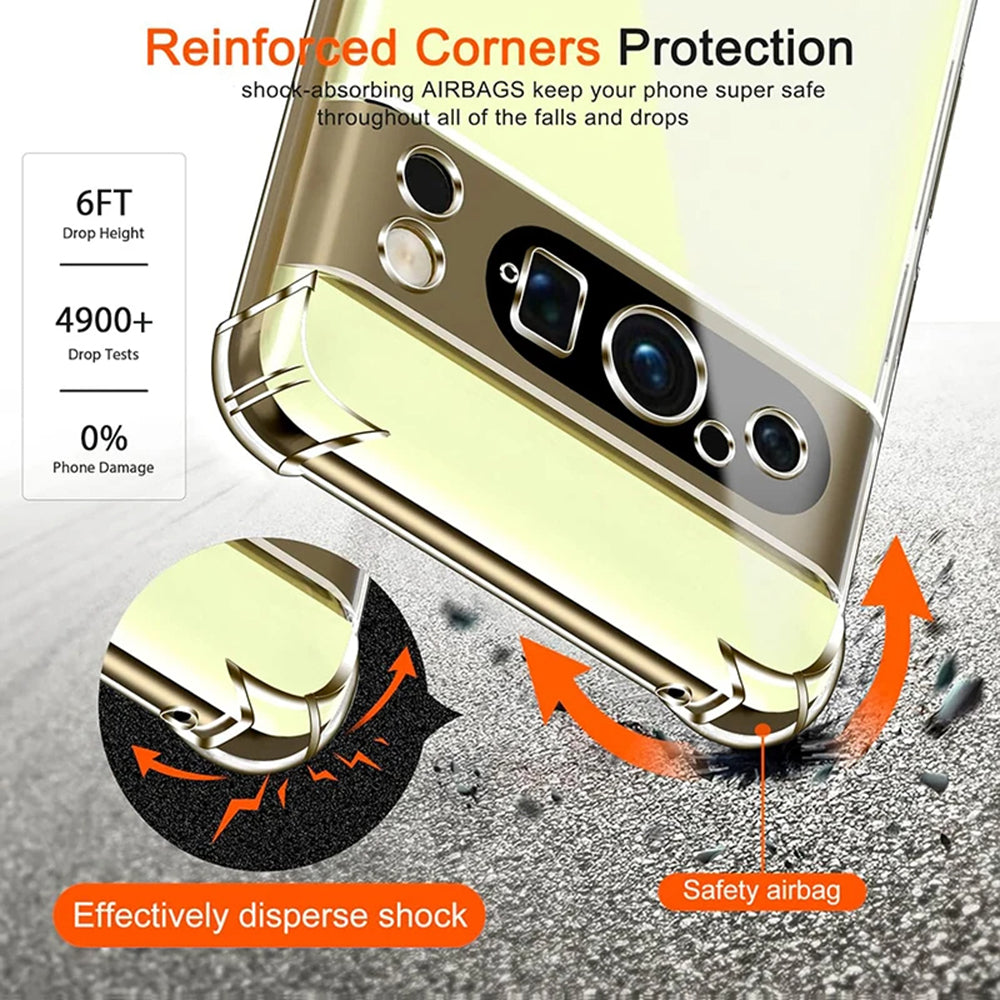 Funda para Google Pixel 9 Pro XL, Techsuit, Antigolpes Transparente, Transparente