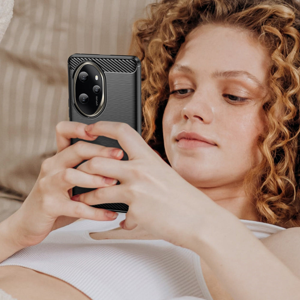 Funda para Honor 200 Pro, Techsuit, Carbono, Negra