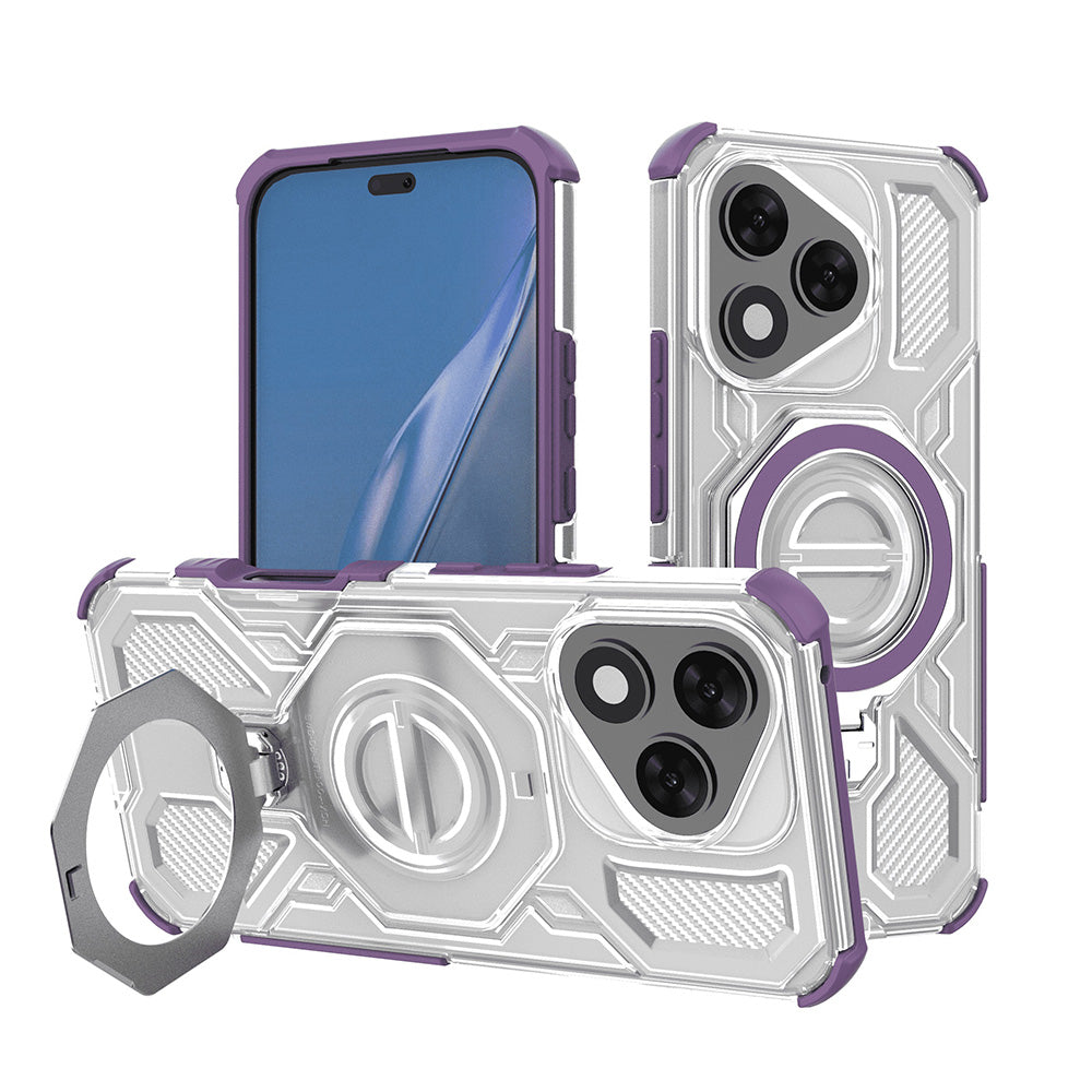 Funda para Honor 400 Lite, Techsuit, Carbon Shield Pro, Morado