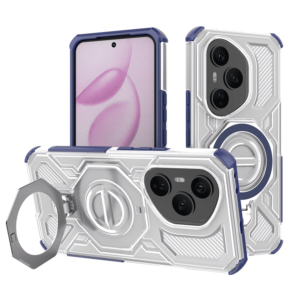 Funda para Honor 400 Pro, Techsuit, Carbon Shield Pro, Azul