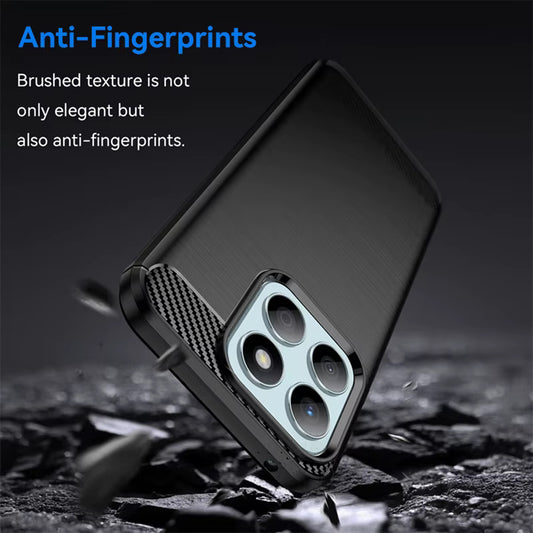 Funda para Honor 400 Smart 4G / X7d 4G / 400 Smart 5G, Techsuit, Carbono, Negra