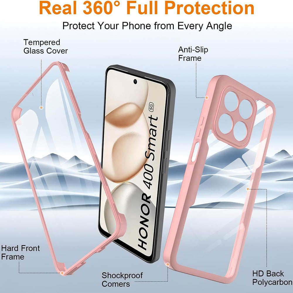 Funda para Honor 400 Smart 4G / X7d 4G / 400 Smart 5G, Techsuit, ColorVerse 360, Rosa