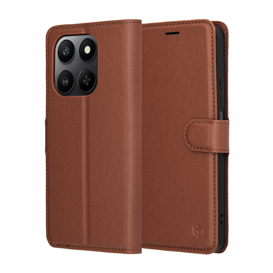 Funda para Honor 400 Smart 4G / X7d 4G / 400 Smart 5G, Techsuit, Leather Folio, Marrón